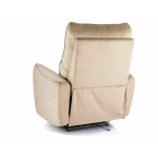 Zefir Velvet Recliner Armchair - Beige