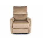Zefir Velvet Recliner Armchair - Beige
