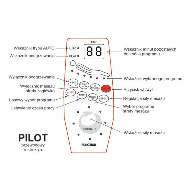 Neptun M Buffalo Armchair with Massage Function - Olive
