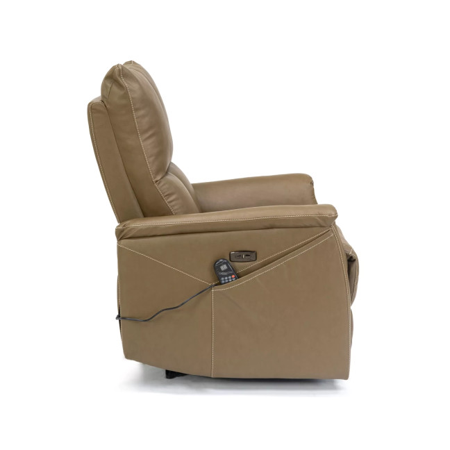 Neptun M Buffalo Armchair with Massage Function - Olive