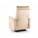 Neptun M Velvet Armchair with Massage Function - Beige