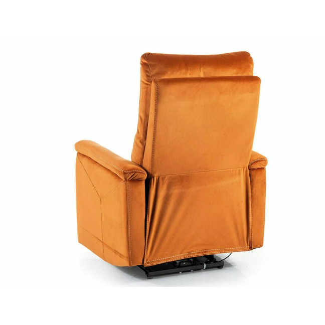 Neptun M Velvet chair with massage function - Cinnamon