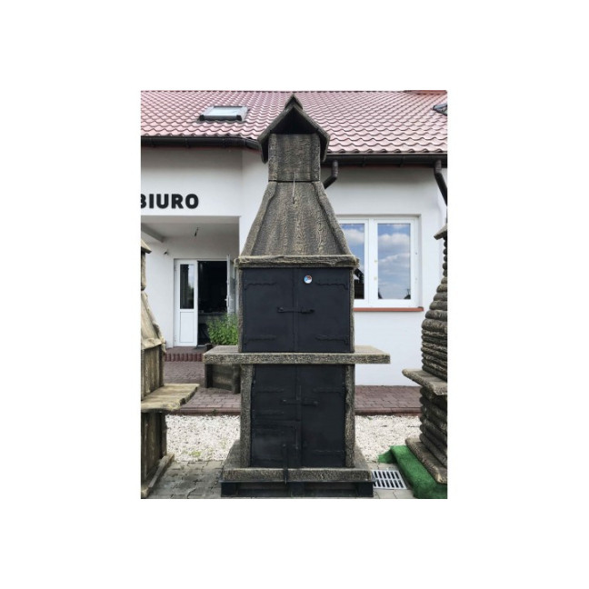 ZEUS - a solid concrete grill and smokehouse with grilling and smoking functions