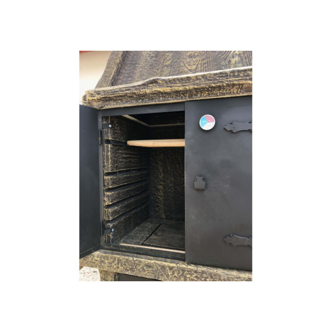 ZEUS - a solid concrete grill and smokehouse with grilling and smoking functions