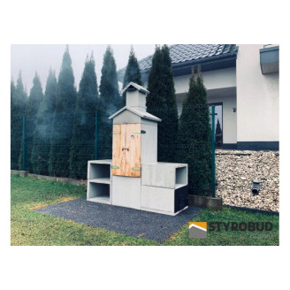 Concrete Grill with Smoker HELIOS (K4) - Durable 2-in-1 Construction