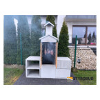 Concrete Grill with Smoker HELIOS (K4) - Durable 2-in-1 Construction