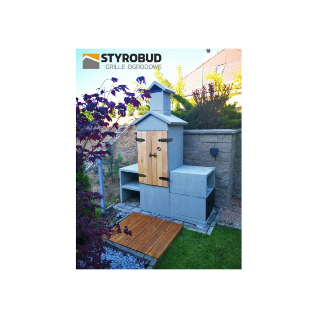 Concrete Grill with Smoker HELIOS (K4) - Durable 2-in-1 Construction