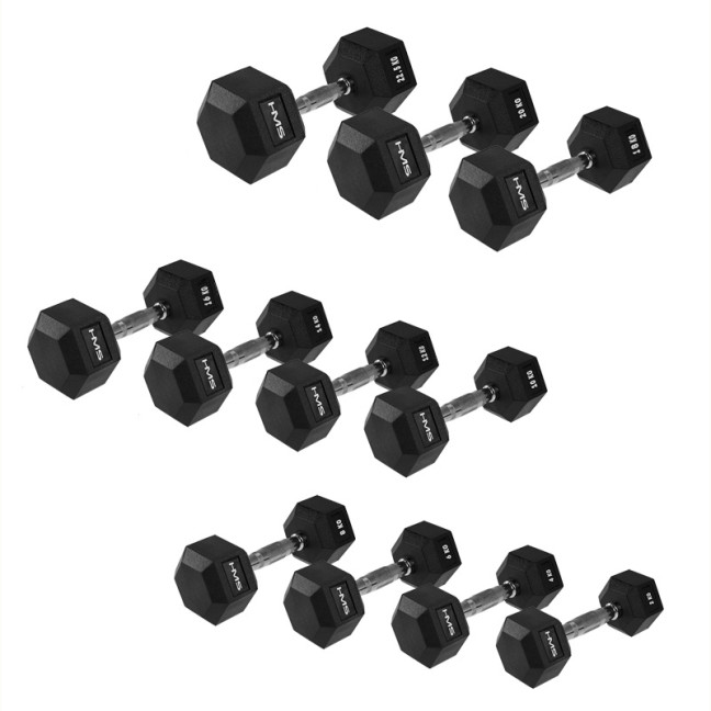 Hex Pro 2 - 60 KG HMS Dumbbells