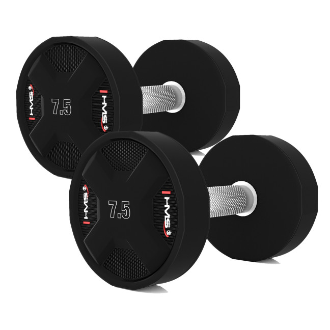 HPC SET POLYURETHANE DUMBBELL SET 2 x 2.5 - 25 KG CPU (275 KG) HMS
