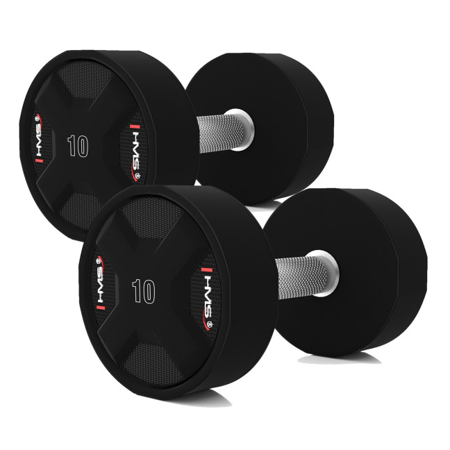 HPC SET POLYURETHANE DUMBBELL SET 2 x 2.5 - 25 KG CPU (275 KG) HMS