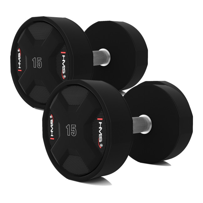 HPC SET POLYURETHANE DUMBBELL SET 2 x 2.5 - 25 KG CPU (275 KG) HMS