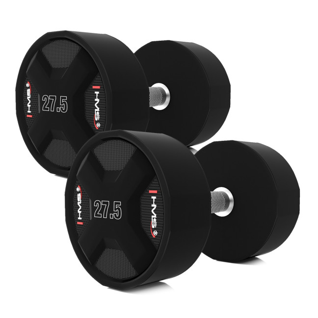 HPC SET POLYURETHANE DUMBBELL SET 2 x 27.5 - 37.5 KG CPU (325 KG) HMS