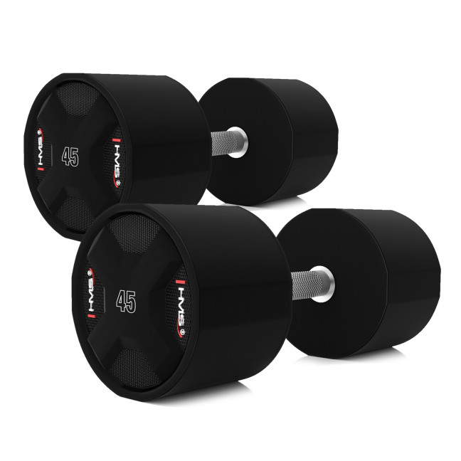 HPC SET POLYURETHANE DUMBBELL SET 2 x 40 - 50 KG CPU (450 KG) HMS