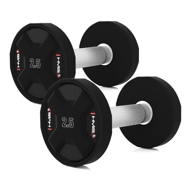 HPC SET POLYURETHANE DUMBBELL SET 2 x 2.5 - 50 KG CPU (1050 KG) HMS