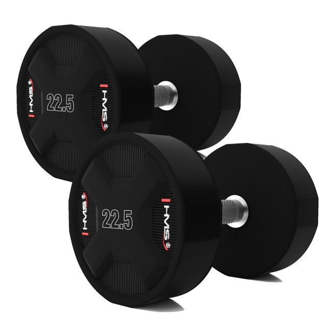 HPC SET POLYURETHANE DUMBBELL SET 2 x 2.5 - 50 KG CPU (1050 KG) HMS
