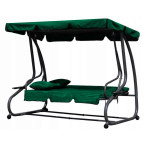 MultiGarden Green Folding 3-Person Garden Swing with Cushions | Garden furniture, relaxation, modern style