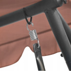 MultiGarden Folding 3-Person Garden Swing with Cushions - Brown | Garden furniture, relaxation, modern style