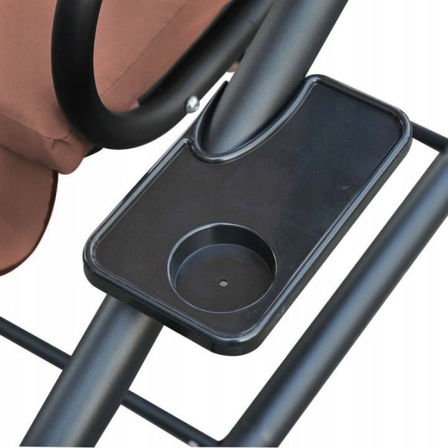 MultiGarden Folding 3-Person Garden Swing with Cushions - Brown | Garden furniture, relaxation, modern style