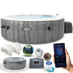 Inflatable Jacuzzi INTEX 28442 - 6-Person SPA, 216 x 71 cm with Hydro Massage, WiFi, and Premium Accessories