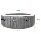 Inflatable Jacuzzi INTEX 28442 - 6-Person SPA, 216 x 71 cm with Hydro Massage, WiFi, and Premium Accessories