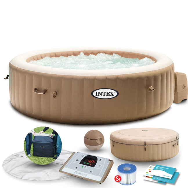 Inflatable Jacuzzi INTEX 28428 - 6-Person SPA, 216 x 71 cm with Hydro Massage and Premium Set