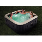 Inflatable Jacuzzi INTEX 28452 - Square SPA, 6-Person, 196 x 71 cm with Hydro Massage and Premium Set