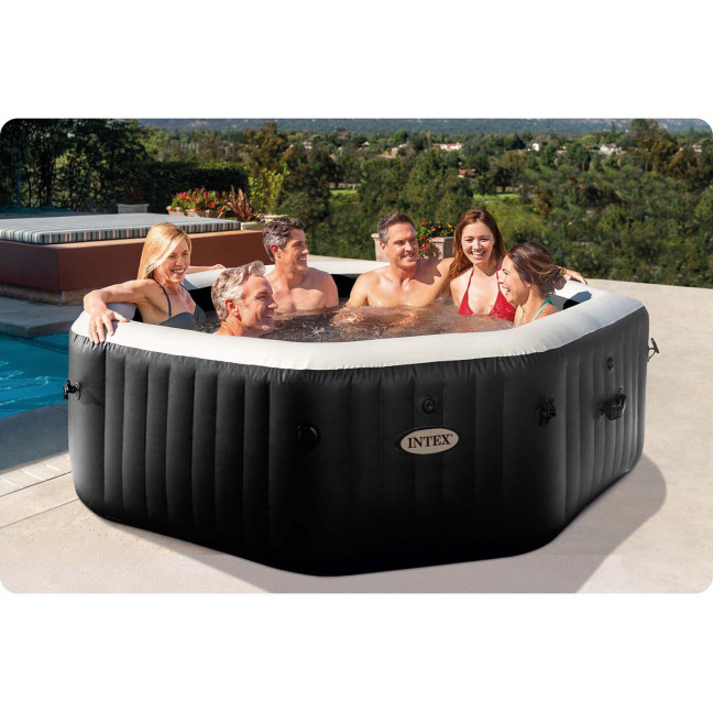 Inflatable Jacuzzi INTEX 28462 - Octagonal SPA, 6-Person, 218 x 71 cm with Hydro Massage and Premium Accessories