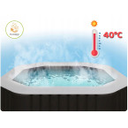 Inflatable Jacuzzi INTEX 28452 - Square SPA, 6-Person, 196 x 71 cm with Hydro Massage and Premium Set