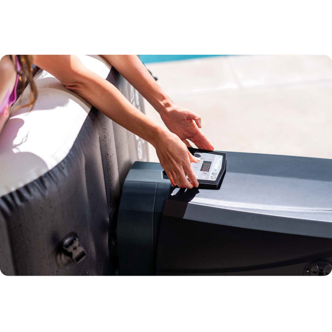 Inflatable Jacuzzi INTEX 28462 - Octagonal SPA, 6-Person, 218 x 71 cm with Hydro Massage and Premium Accessories