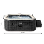 Inflatable Jacuzzi INTEX 28452 - Square SPA, 6-Person, 196 x 71 cm with Hydro Massage and Premium Set