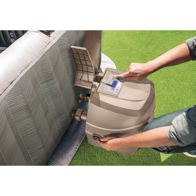 Inflatable Jacuzzi INTEX 28472 - Square SPA, 6-Person, 196 x 71 cm with Hydro Massage and Premium Set