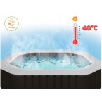 Inflatable Jacuzzi INTEX 28462 - Octagonal SPA, 6-Person, 218 x 71 cm with Hydro Massage and Premium Accessories