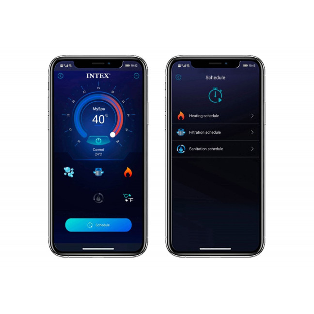 Inflatable Jacuzzi INTEX 28472 - Square SPA, 6-Person, 196 x 71 cm with Hydro Massage and Premium Set