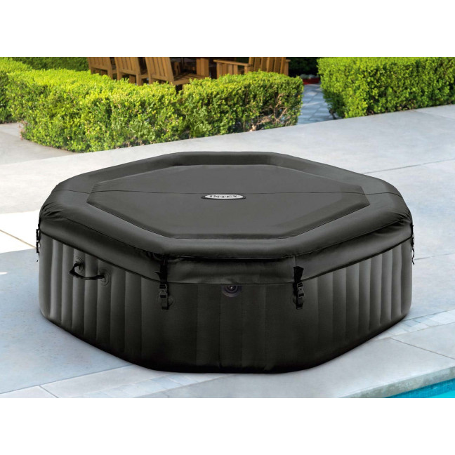 Inflatable Jacuzzi INTEX 28458 SPA for 4 People 180x71 cm with Hydromassage and Premium Accessories