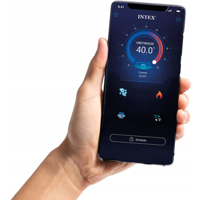 Inflatable Jacuzzi INTEX 28458 SPA for 4 People 180x71 cm with Hydromassage and Premium Accessories