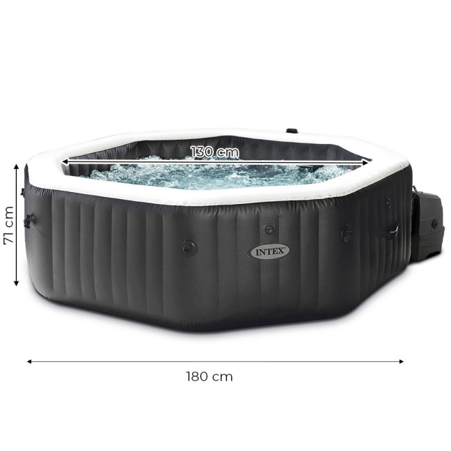 Inflatable Jacuzzi INTEX 28458 SPA for 4 People 180x71 cm with Hydromassage and Premium Accessories
