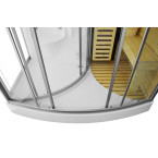 MO-1706 TRIO, dry sauna, steam sauna and shower cabin 165X105X215CM | Modern Design | For Family and Friends