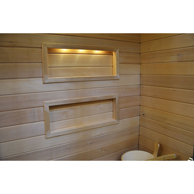 MO-1751B LEWA TRIO, dry sauna, steam sauna and shower cabin 180X110X223CM | Thermo Wood | Natural Wood