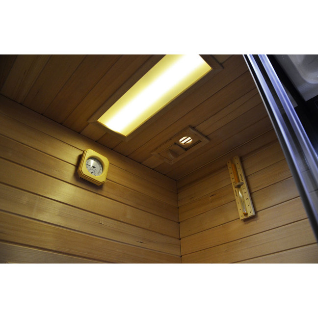 MO-1751B LEWA TRIO, dry sauna, steam sauna and shower cabin 180X110X223CM | Thermo Wood | Natural Wood