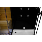 MO-1751B LEWA TRIO, dry sauna, steam sauna and shower cabin 180X110X223CM | Thermo Wood | Natural Wood