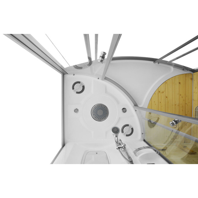 MO-1706 TRIO, dry sauna, steam sauna and shower cabin 165X105X215CM | Modern Design | For Family and Friends