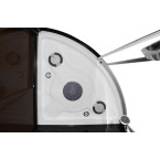 MO-1751B LEWA TRIO, dry sauna, steam sauna and shower cabin 180X110X223CM | Thermo Wood | Natural Wood