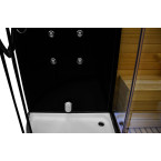 MO-1751B RIGHT TRIO, dry sauna, steam sauna and shower cabin 180X110X223CM | Elegant Minimalism | Natural Wood