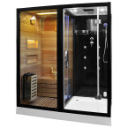 MO-1752B LEWA TRIO, dry sauna, steam sauna and shower cabin 180X110X223CM | Modern Design | Home SPA