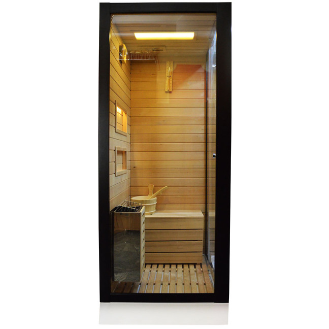 MO-1751B LEWA TRIO, dry sauna, steam sauna and shower cabin 180X110X223CM | Thermo Wood | Natural Wood