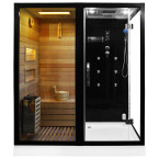 MO-1752B LEWA TRIO, dry sauna, steam sauna and shower cabin 180X110X223CM | Modern Design | Home SPA