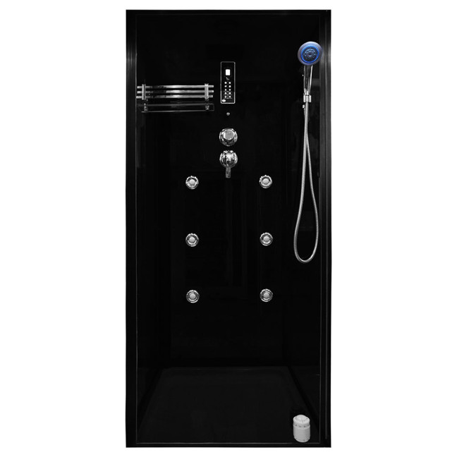 MO-1752B LEWA TRIO, dry sauna, steam sauna and shower cabin 180X110X223CM | Modern Design | Home SPA