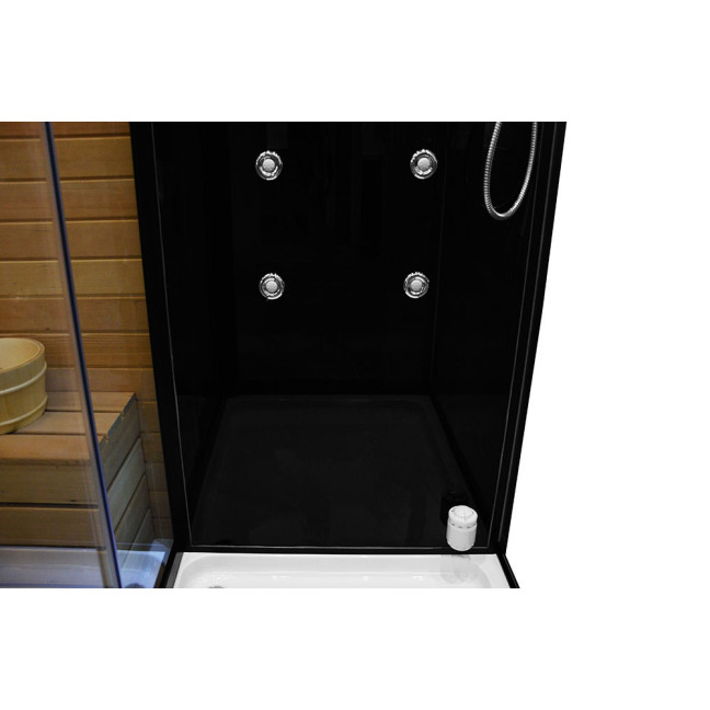 MO-1752B LEWA TRIO, dry sauna, steam sauna and shower cabin 180X110X223CM | Modern Design | Home SPA