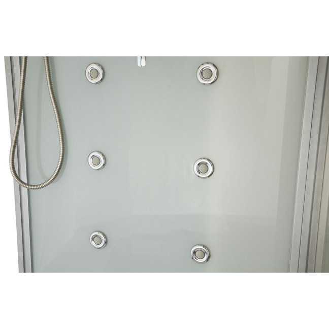 MO-1752W RIGHT TRIO, dry sauna, steam sauna and shower cabin 180X110X223CM | Thermo Wood | Modern Design