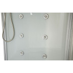 MO-1752W RIGHT TRIO, dry sauna, steam sauna and shower cabin 180X110X223CM | Thermo Wood | Modern Design